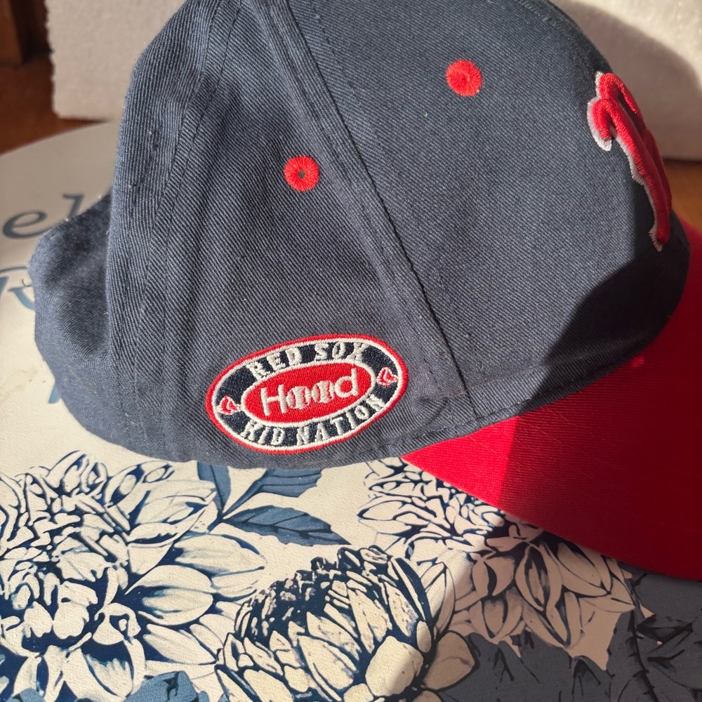 Boston Red Sox Kids Baseball Hat Red & Black Vintage Style - Picture 2 of 14
